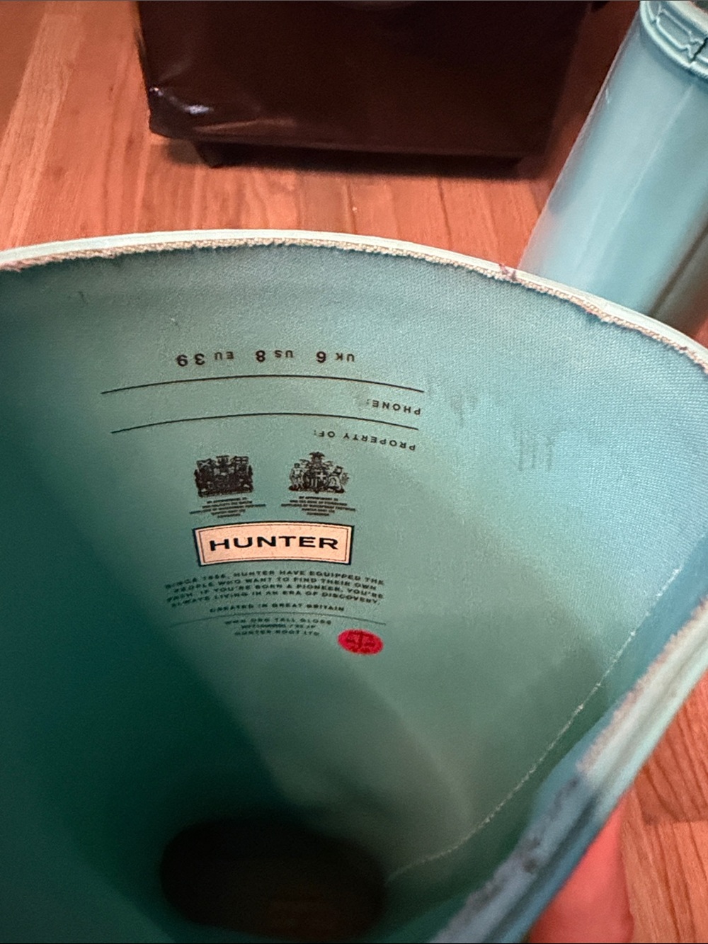 Hunter Tall Rain Boots - RARE Tiffany Blue - Picture 9 of 12